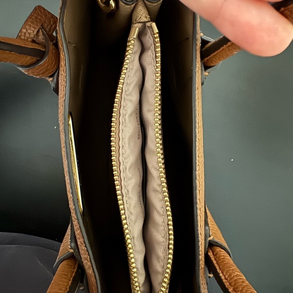 Michael Kors Brown Satchel with Gold Padlock Detail - Picture 3 of 3